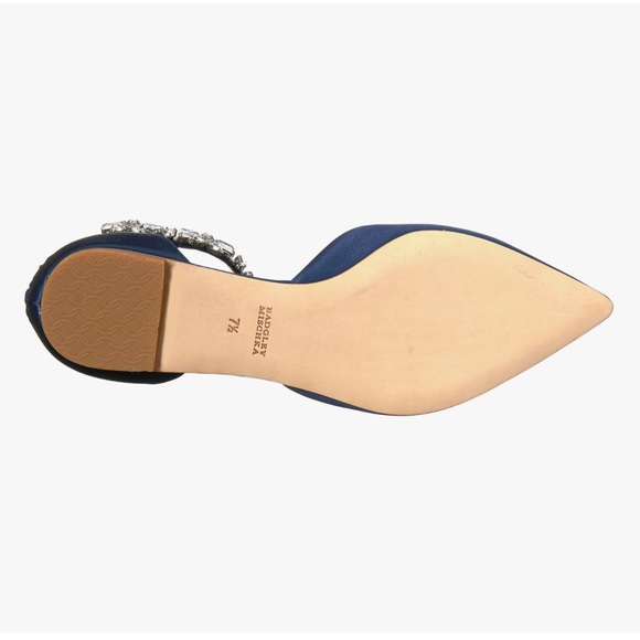 Badgley Mischka Morgen Mary Jane with Crystal Ankle Strap Flats - Picture 8 of 16